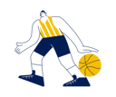 پیش‌نمایش فایل basketball-player-running-with-ball-5378786 از پک مجموعه ورزشکاران