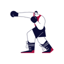 پیش‌نمایش فایل boxer-in-boxing-gloves-strikes-5378793 از پک مجموعه ورزشکاران