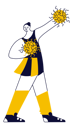 پیش‌نمایش فایل cheerleader-in-uniform-holding-pompoms-5378790 از پک مجموعه ورزشکاران