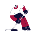 پیش‌نمایش فایل hockey-player-with-stick-and-puck-5378791 از پک مجموعه ورزشکاران