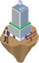 پیش‌نمایش فایل businessman-build-business-building-on-unstable-land-5374779 از پک کسب‌وکار ایزومتریک