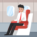 پیش‌نمایش فایل businessman-sitting-in-business-class-5397214 از پک کسب و کار