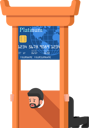پیش‌نمایش فایل businessman-stuck-in-credit-card-debt-guillotine-5397215 از پک کسب و کار