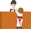 پیش‌نمایش فایل businessman-help-his-friend-to-cross-the-brick-wall-5371734 از پک امور مالی کسب‌وکار و فناوری