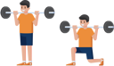 پیش‌نمایش فایل barbell-lunge-5422316 از پک مجموعه ورزش و تمرین ۱