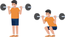 پیش‌نمایش فایل barbell-squat-5422310 از پک مجموعه ورزش و تمرین ۱