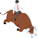 پیش‌نمایش فایل businessman-enjoying-bullish-stock-market-5436644 از پک مجموعه مفهوم کسب‌وکار ایزومتریک
