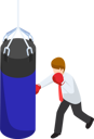پیش‌نمایش فایل businessman-getting-training-5436640 از پک مجموعه مفهوم کسب‌وکار ایزومتریک