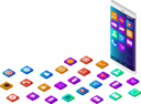 پیش‌نمایش فایل mobile-application-development-5558724 از پک کسب‌وکار ایزومتریک
