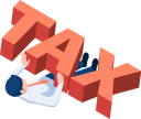 پیش‌نمایش فایل businessman-under-tax-5565434 از پک کسب‌وکار ایزومتریک
