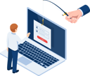 پیش‌نمایش فایل hacker-trying-to-steal-data-from-businessman-by-phishing-scam-5565423 از پک کسب‌وکار ایزومتریک