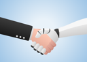 پیش‌نمایش فایل businessman-and-robot-shaking-hands-5581622 از پک کسب و کار و مالی