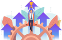 پیش‌نمایش فایل successful-businessman-winning-trophy-5618176 از پک موفقیت کسب وکار