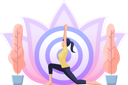 پیش‌نمایش فایل woman-doing-yoga-in-warrior-one-pose-5618177 از پک موفقیت کسب وکار