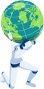 پیش‌نمایش فایل ai-robot-carrying-the-world-on-shoulder-5632007 از پک مجموعه مفهوم کسب‌وکار ایزومتریک