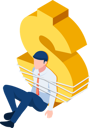 پیش‌نمایش فایل business-debt-5631999 از پک مجموعه مفهوم کسب‌وکار ایزومتریک