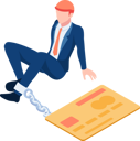 پیش‌نمایش فایل credit-card-debt-and-financial-crisis-5632016 از پک مجموعه مفهوم کسب‌وکار ایزومتریک