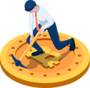 پیش‌نمایش فایل bitcoin-mining-5690689 از پک مجموعه مفهوم کسب‌وکار ایزومتریک