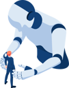 پیش‌نمایش فایل businessman-facing-with-against-ai-robot-5690706 از پک مجموعه مفهوم کسب‌وکار ایزومتریک