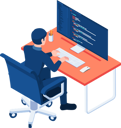 پیش‌نمایش فایل software-developer-coding-on-pc-5690697 از پک مجموعه مفهوم کسب‌وکار ایزومتریک