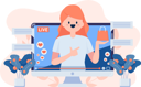 پیش‌نمایش فایل woman-review-or-selling-product-through-live-streaming-5706806 از پک کسب و کار و مالی