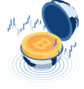 پیش‌نمایش فایل bitcoin-trading-5717139 از پک مجموعه مفهوم کسب‌وکار ایزومتریک