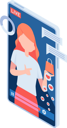 پیش‌نمایش فایل social-media-influencer-reviewing-product-5717133 از پک مجموعه مفهوم کسب‌وکار ایزومتریک