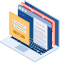 پیش‌نمایش فایل web-login-security-5717132 از پک مجموعه مفهوم کسب‌وکار ایزومتریک