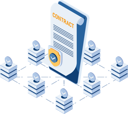پیش‌نمایش فایل blockchain-smart-contract-5799553 از پک مجموعه مفهوم کسب‌وکار ایزومتریک