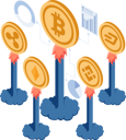 پیش‌نمایش فایل cryptocurrency-alt-coin-growing-up-follow-bitcoin-5799567 از پک مجموعه مفهوم کسب‌وکار ایزومتریک
