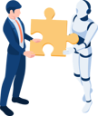 پیش‌نمایش فایل businessman-and-robot-working-together-5808140 از پک مجموعه مفهوم کسب‌وکار ایزومتریک