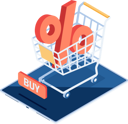 پیش‌نمایش فایل online-shopping-discount-5808133 از پک مجموعه مفهوم کسب‌وکار ایزومتریک