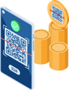 پیش‌نمایش فایل qr-code-payment-5808136 از پک مجموعه مفهوم کسب‌وکار ایزومتریک