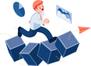 پیش‌نمایش فایل businessman-running-on-blockchain-5864250 از پک فعالیت کسب‌وکار