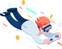 پیش‌نمایش فایل man-wearing-vr-headset-and-playing-crypto-game-5893680 از پک کسب و کار