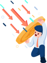پیش‌نمایش فایل businessman-use-bitcoin-as-a-shield-to-protect-him-from-falling-arrow-5950788 از پک کسب و کار