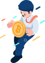 پیش‌نمایش فایل businessman-floating-and-holding-bitcoin-5950863 از پک کسب و کار
