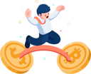 پیش‌نمایش فایل businessman-jumping-from-dollar-coin-to-bitcoin-5950865 از پک کسب و کار