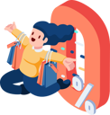 پیش‌نمایش فایل woman-shopping-with-zero-percent-interest-7884914 از پک مفهوم کسب و کار
