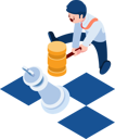 پیش‌نمایش فایل businessman-smashing-king-chess-by-hammer-8720035 از پک کسب‌وکار ایزومتریک