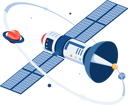پیش‌نمایش فایل space-satellite-orbiting-with-planet-on-space-8875557 از پک کسب‌وکار ایزومتریک