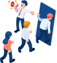 پیش‌نمایش فایل businessman-convince-people-to-join-network-marketing-8683142 از پک کسب‌وکار ایزومتریک