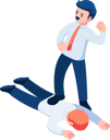 پیش‌نمایش فایل businessman-eliminate-and-stepped-on-his-rival-8683143 از پک کسب‌وکار ایزومتریک