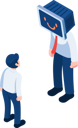 پیش‌نمایش فایل businessman-staring-man-with-monitor-head-8683149 از پک کسب‌وکار ایزومتریک