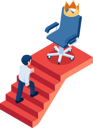 پیش‌نمایش فایل businessman-walking-up-to-king-office-chair-8683132 از پک کسب‌وکار ایزومتریک