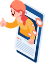 پیش‌نمایش فایل woman-showing-thumbs-up-sign-inside-social-media-application-8683135 از پک کسب‌وکار ایزومتریک