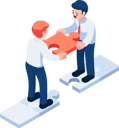 پیش‌نمایش فایل business-people-assembly-jigsaw-together-merger-and-acquisition-9119529 از پک مجموعه مفهوم کسب‌وکار ایزومتریک