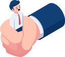پیش‌نمایش فایل businessman-being-squeezed-by-giant-hand-oppression-and-work-under-pressure-9057405 از پک مجموعه مفهوم کسب‌وکار ایزومتریک