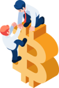 پیش‌نمایش فایل businessman-help-friend-to-climb-up-bitcoin-investment-consultant-and-financial-advisor-9057403 از پک مجموعه مفهوم کسب‌وکار ایزومتریک