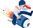 پیش‌نمایش فایل businessman-looking-through-telescope-on-rocket-business-vision-9119530 از پک مجموعه مفهوم کسب‌وکار ایزومتریک